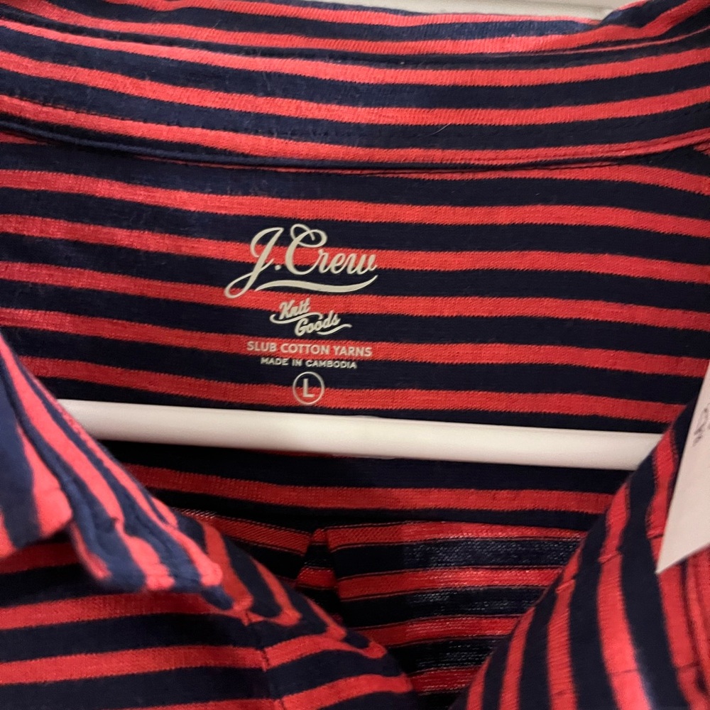 J. Crew Red and Blue Polo Shirt - Picture 3 of 3
